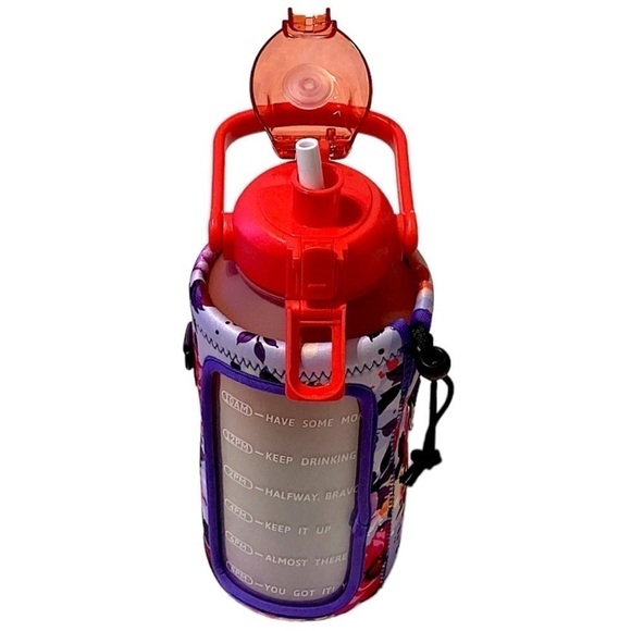 Motivational Water Bottle Zip Phone Holder, key holder Neoprene Wrap  Handle NWT - Picture 3 of 8